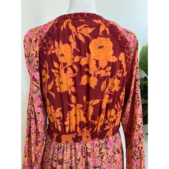 Free People Floral Tilda Maxi Dress - Red and Pink - Picture 8 of 11